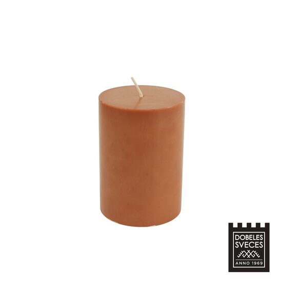 Lieta stearīna cilindriska svece - BRŪNA 70x100 mm